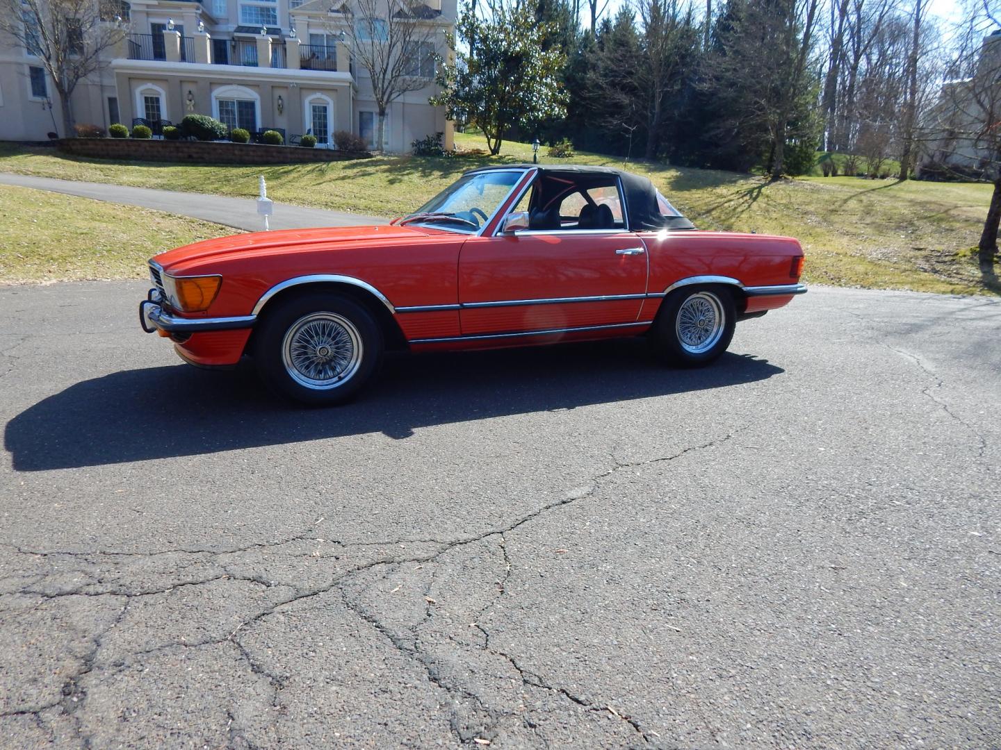 1972 Signal Red /Black Leather Mercedes-Benz 450SL 450SL (10704412000) with an 4.5L V8 engine, Automatic transmission, located at 6528 Lower York Road, New Hope, PA, 18938, (215) 862-9555, 40.358707, -74.977882 - Here we have a beautiful 1972 Mercedes 450SL. Options include: black leather, hard top and soft top, AM/FM/TAPE radio, parking lights, VDO Klenzle clock, Berger Mangel stamped 15 inch wheels with 4 Kelly Navigator 800S tires. This vehicle comes with a car cover and a list of records of work done to - Photo#14